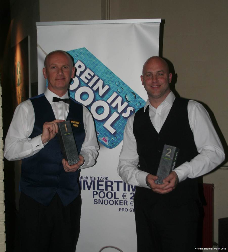 Winner Peter Ebdon, Runner Up Mark King